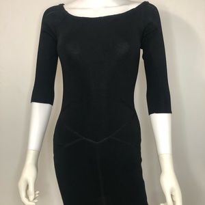 Zara knit black dress